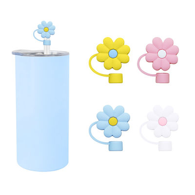 3D Flower Design Silicone Straw Cap 100% Bpa Vrije Niet Toxische Veilige Silicone Toppers Voor Cup Straw