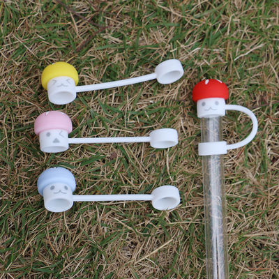Gepersonaliseerde openbare paddenstoelontwerp 10 mm strooptopper voor tumbler cup volle siliconen stroopbedekking hoeden