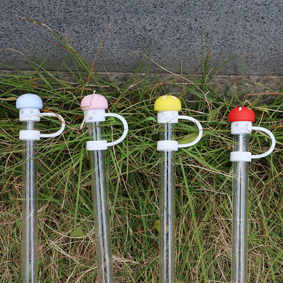 Gepersonaliseerde openbare paddenstoelontwerp 10 mm strooptopper voor tumbler cup volle siliconen stroopbedekking hoeden