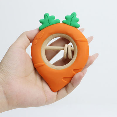 Karottenfabriek Baby Bpa Gratis Groothandel Silicone Baby Teething Toys Bpa Gratis Baby Shape Teether Perfecte maat voor kleine hand