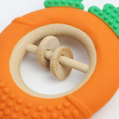 Karottenfabriek Baby Bpa Gratis Groothandel Silicone Baby Teething Toys Bpa Gratis Baby Shape Teether Perfecte maat voor kleine hand