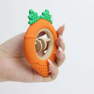 Karottenfabriek Baby Bpa Gratis Groothandel Silicone Baby Teething Toys Bpa Gratis Baby Shape Teether Perfecte maat voor kleine hand
