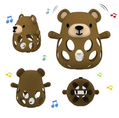 Animal Fox And Bear Medische graad verlichting voor baby's 0-6 maanden kalmeert tandpijn Silicone tandvlees voor baby's met makkelijke greep