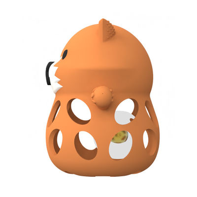Silicone fabriek aangepast 3D vos dier bpa gratis voedsel kwaliteit siliconen tandjes speelgoed baby ratel tandjes