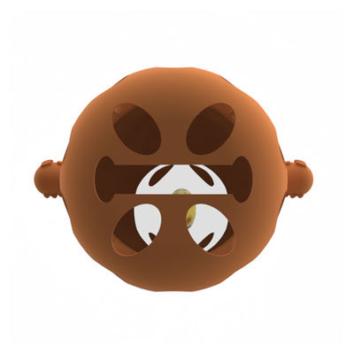 Silicone fabriek aangepast 3D vos dier bpa gratis voedsel kwaliteit siliconen tandjes speelgoed baby ratel tandjes