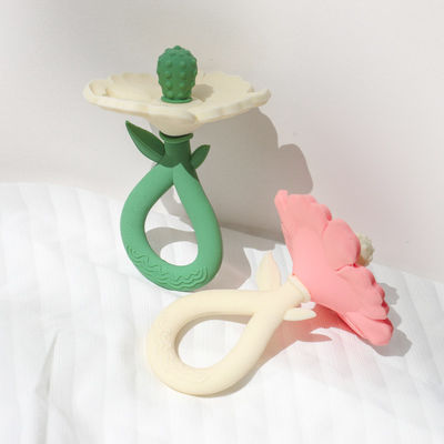 PAISEN Custom 6 maanden Bloemenplant vorm tandjes 100% natuurlijke rubber tanden siliconen tandjes kauwde schudden zacht baby speelgoed
