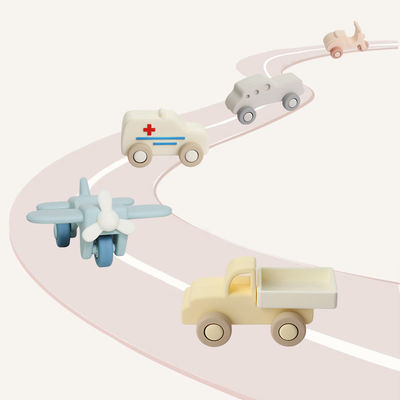 Voedingsmiddelen siliconen baby tandjes speelgoed voor kiezen zuigelingen speelgoed voor baby's 3+ Voedingsmiddelen siliconen auto tractor siliconen kind speelgoed