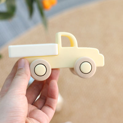 Voedingsmiddelen siliconen baby tandjes speelgoed voor kiezen zuigelingen speelgoed voor baby's 3+ Voedingsmiddelen siliconen auto tractor siliconen kind speelgoed
