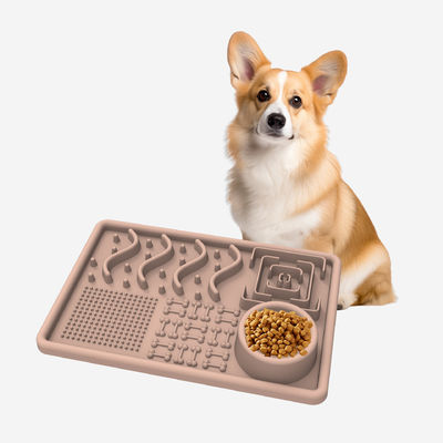 Niet-giftig op maat gemaakt siliconen hondenvoerder voor huisdieren Slow Lick Food Waterplate Bowls