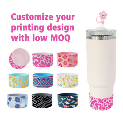 Silicone bumper flesje mouw voor quencher 40 oz 7.5cm Tumbler Boot Stanley Cup siliconen bodem deksel flessen
