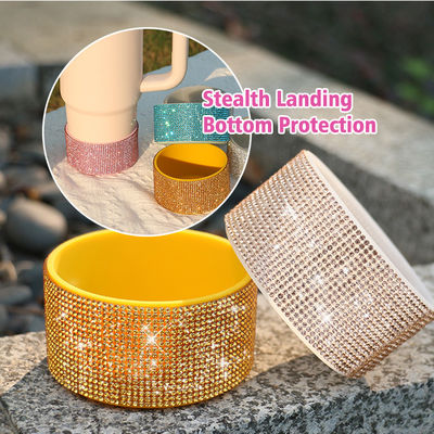 Groothandel cup Glitter Silicone Boot voor 20-40oz Flesdeksel Onderste mouw Cover Beschermende tumbler schoen gedrukt