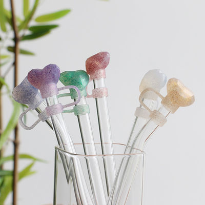 Nieuwe aankomst hart diamant glitter ontwerpen Straw Cover Topper 3D 10mm Straw Toppers Hoeden voor tumblers bekers glazen