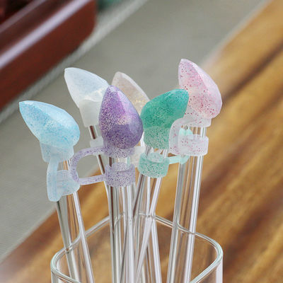 Nieuwe aankomst hart diamant glitter ontwerpen Straw Cover Topper 3D 10mm Straw Toppers Hoeden voor tumblers bekers glazen