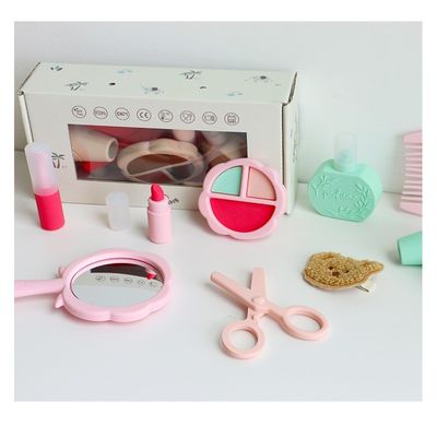 2024 nieuwkomers siliconen make-up speelgoed BPA-vrij siliconen kinderen meisjes gereedschap speelgoed set met