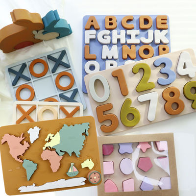 Nieuw ontwerp 3D siliconen puzzel puzzel speelgoed voor baby's voor pasgeborenen Montessori puzzel cognitieve matching bordspellen speelgoed voor vroege opvoeding