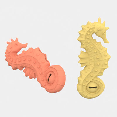 Hot Sale BPA-vrij Silicone Zeepaard Hond Puzzel Speelgoed Ei Puppy Food Slow Feeder Huisdier Hond Interactief Silicone PET Chew Toys