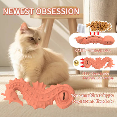 Hot Sale BPA-vrij Silicone Zeepaard Hond Puzzel Speelgoed Ei Puppy Food Slow Feeder Huisdier Hond Interactief Silicone PET Chew Toys