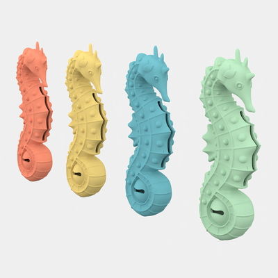 Hot Sale BPA-vrij Silicone Zeepaard Hond Puzzel Speelgoed Ei Puppy Food Slow Feeder Huisdier Hond Interactief Silicone PET Chew Toys