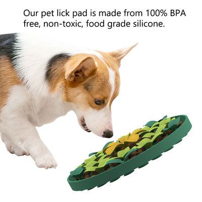 Custom siliconen huisdierenproducten Lief bloem Patroon siliconen huisdier hond voedsel voedingsmat siliconen slow feeder likken pad hond voedsel mat