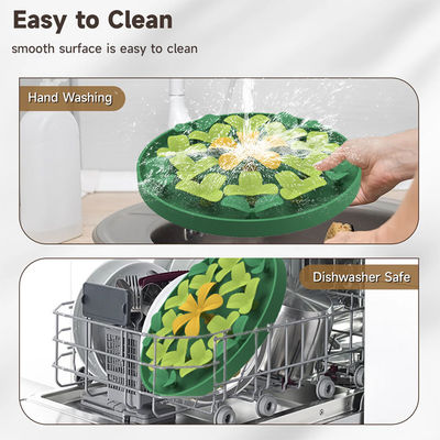 Custom siliconen huisdierenproducten Lief bloem Patroon siliconen huisdier hond voedsel voedingsmat siliconen slow feeder likken pad hond voedsel mat