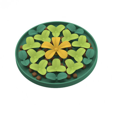Custom siliconen huisdierenproducten Lief bloem Patroon siliconen huisdier hond voedsel voedingsmat siliconen slow feeder likken pad hond voedsel mat