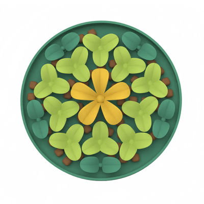 Custom siliconen huisdierenproducten Lief bloem Patroon siliconen huisdier hond voedsel voedingsmat siliconen slow feeder likken pad hond voedsel mat