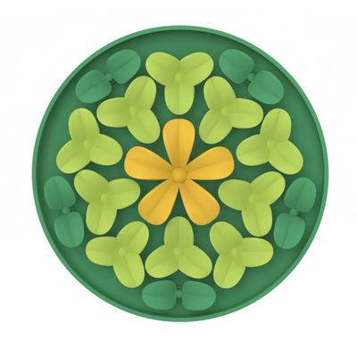 Custom siliconen huisdierenproducten Lief bloem Patroon siliconen huisdier hond voedsel voedingsmat siliconen slow feeder likken pad hond voedsel mat
