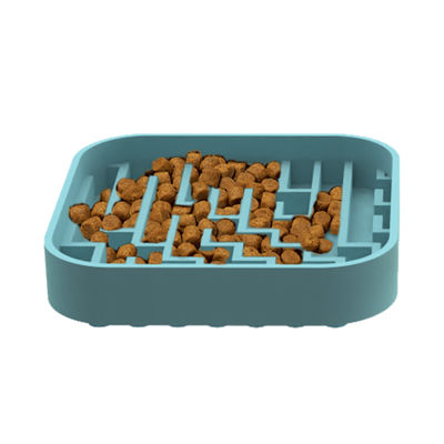 Custom schattig doolhof doolhof Patroon Silicium Huisdier Hond Voedselvoeding Mat Silicone Slow Feeder Likken Pad