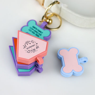 PAISEN Gepersonaliseerde aangepaste honden tags gegraveerde 3D QR code honden katten kraag siliconen pet tag