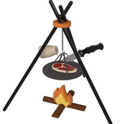 Custom Logo 19 PC Silicone Pretend BBQ Grill Speel Keuken Kook Speelgoed Mini Chef Barbecue Rollenspel Set Kinderen Keuken Speelgoed Geschenk