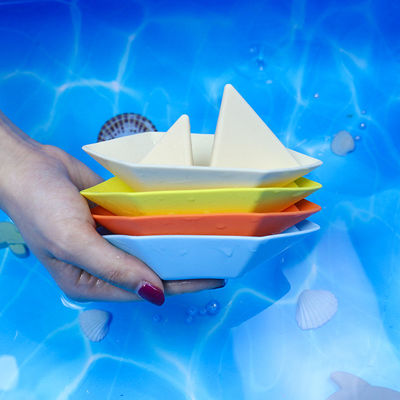Nieuwe aankomst BPA veilig siliconen bad boot speelgoed Makkelijk schoon te maken kinderen spelen bad speelgoed educatieve siliconen bad jongens