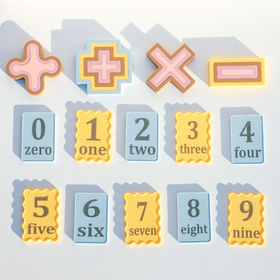 Custom OEM ODM custom siliconen speelgoed voor baby's geprinte laser nummer klein bord 10pcs pakket voor kinderen educatieve speelgoed sets