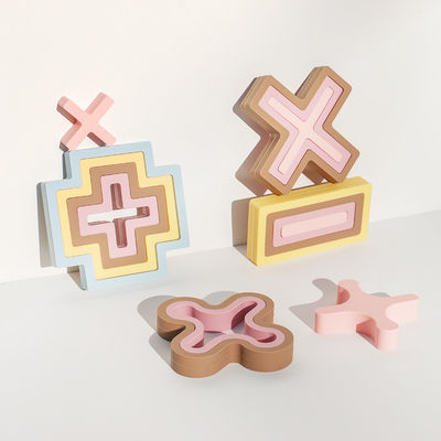 Nieuwe zachte 100% siliconen multifunctionele baby speelgoed addition subtractie vermenigvuldiging en verdeling symbolen siliconen puzzel sets