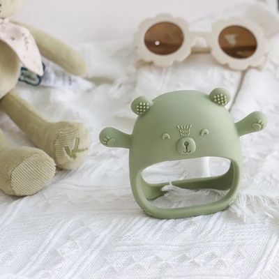 PAISEN Custom Soft Teether Toy Teething Hands Newborn Bpa Free Baby Silicone Teething Mitten voor baby's