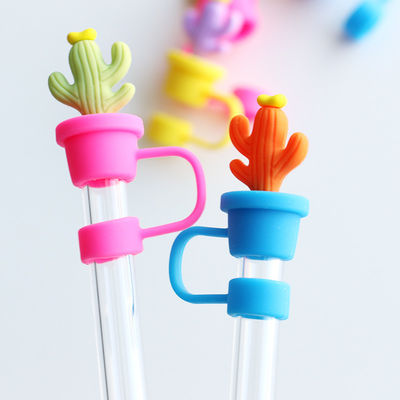 Cactus Straw Stoppers Protector Drinking Accessories And Practical Design Herbruikbaar Leuke Silikon Straw Deksels Tips Protectors