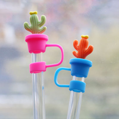 Cactus Straw Stoppers Protector Drinking Accessories And Practical Design Herbruikbaar Leuke Silikon Straw Deksels Tips Protectors