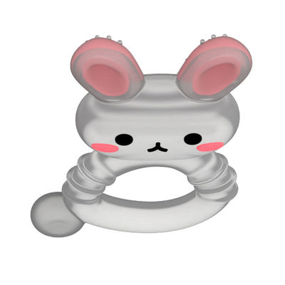 2025 Factory Bunny Cute Design Transparante Sensorische IJs Bevriezing Silicone Baby Water Gevuld Tether