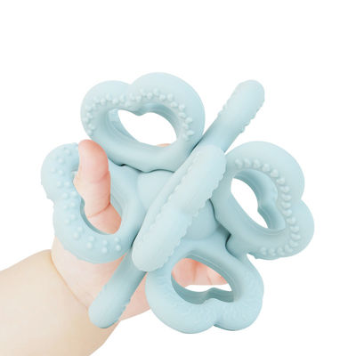 2025 Nieuwe Custom Silicone Ring Zachte 3D Kinderen Baby Rattle Toy BPA-vrij Voedingswaarde Tandtanden Speelgoed Schudend Zachte Speelgoed Tanden