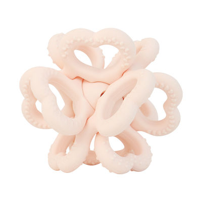 PAISEN BSCI Rattle Baby Teether Ball Toy BPA Free Silicone Soft Ball Makkelijk te houden Teether voor baby's van 6 maanden +