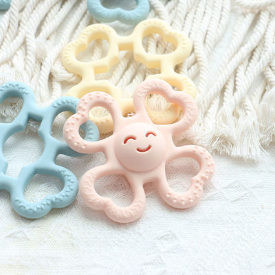 PAISEN BSCI Rattle Baby Teether Ball Toy BPA Free Silicone Soft Ball Makkelijk te houden Teether voor baby's van 6 maanden +