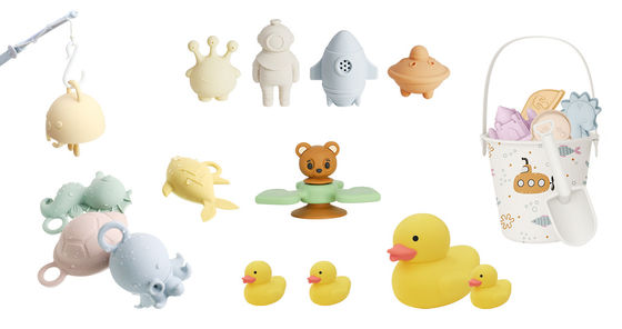 Custom populaire siliconen oceaan dier octopus vis schildpad zeehaard kinderen baby bad speelgoed cadeau set water spuit zoepig