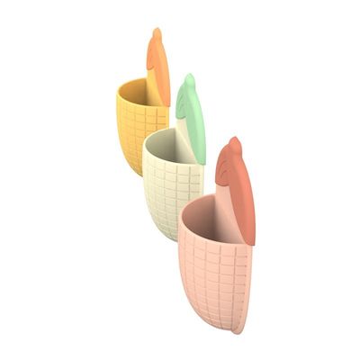 Schattige zuigbeker voor tandpasta in maïsvorm Multifunktioneel badkamerorganisator