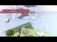 De Vormraadsel van Montessori van het douanesilicone voor Jonge geitjeskleuterschool