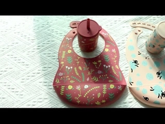 Silikon Drinkbeker Met Strooi Voor Babytraining BPA-vrij Voedingswaardig Silikon Geprinte Sippybeker